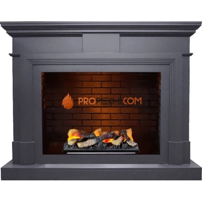 Каминокомплект Dimplex Coventry - Серый графит / Кирпич с очагом Cassette 400 LNH-INT (с дровами)