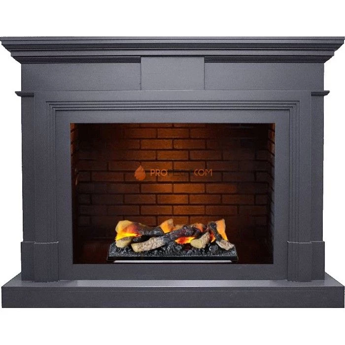 Каминокомплект Dimplex Coventry - Серый графит / Кирпич с очагом Cassette 400 LNH-INT (с дровами)