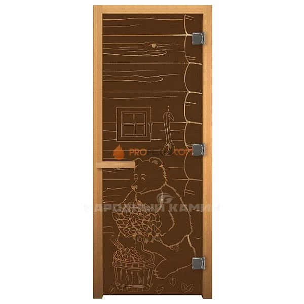 1900х700 мм "Мишка" бронза матовая, правая