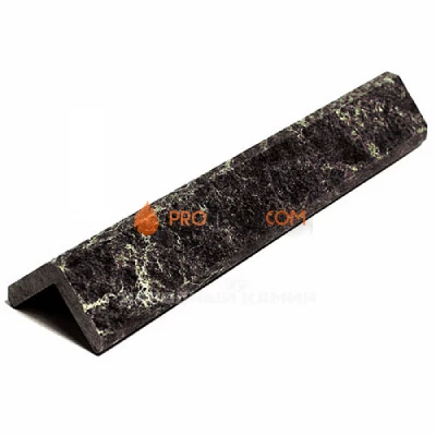 Уголок из камня пироксенит полированный 300х40х40 мм