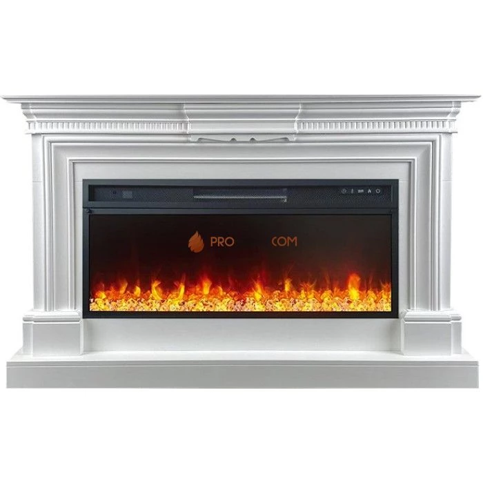 Каминокомплект Royal Flame Chelsea - Белый (Ширина 1350 мм) с очагом Vision 42 LED