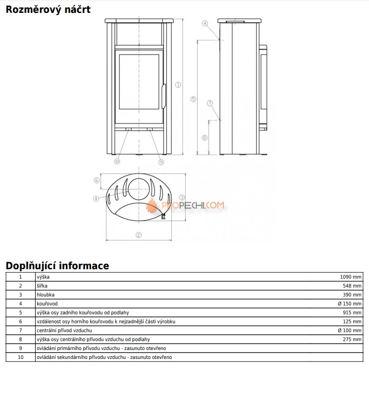 Печь-камин ABX Pori 5 серая талькохлорит