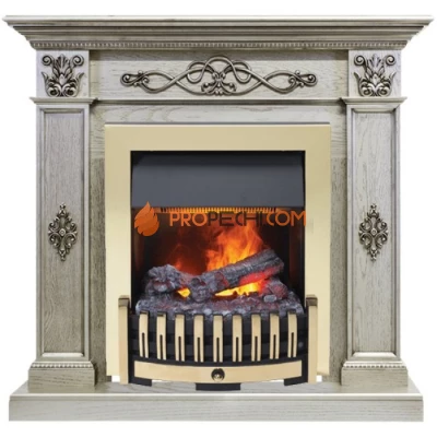 Каминокомплект Dimplex Derby - Old silver с очагом Danville Brass FB2