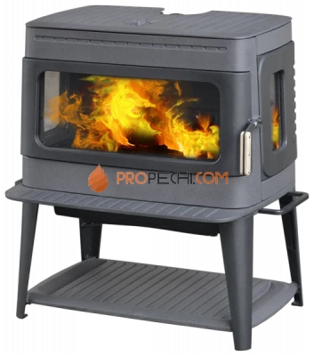 Печь-камин AUTHENTIC 50 Plamen, эмалированная, серая