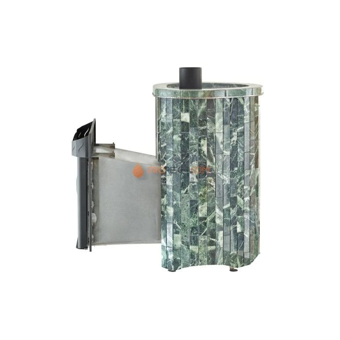 Дровяная печь для сауны Ферингер Макси До 30 м³ - Змеевик - наборные ламели - обрамление Камень