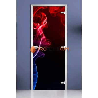 Стеклянная межкомнатная дверь DoorWood с фотопечатью Abstraction-10, 2000х800 мм