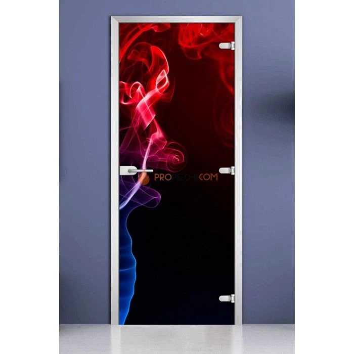 Стеклянная межкомнатная дверь DoorWood с фотопечатью Abstraction-10, 2000х800 мм