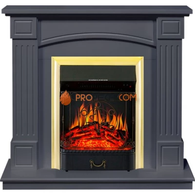 Каминокомплект Royal Flame Boston - Серый графит (Высота 925см) с очагом Majestic FX Brass