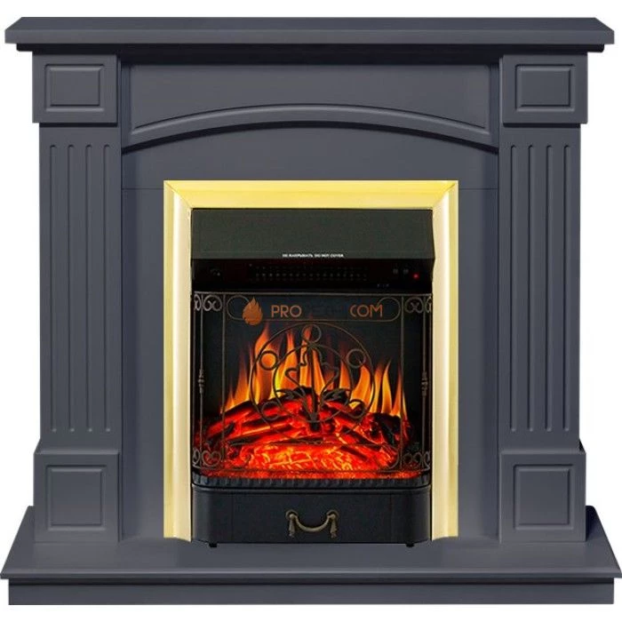 Каминокомплект Royal Flame Boston - Серый графит (Высота 925см) с очагом Majestic FX Brass