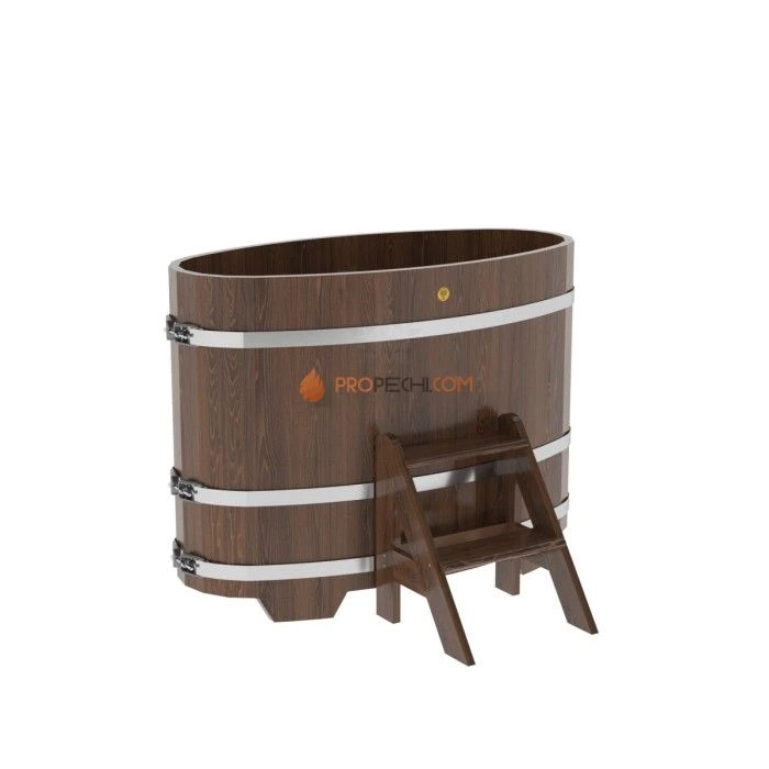 Купель BentWood овальная из мореного дуба 0,69х1,31