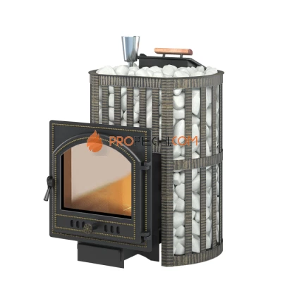 Чугунная печь для бани Везувий Ураган Ковка 16 (205)