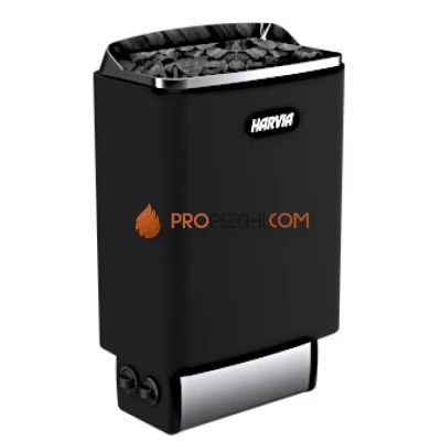 Электрическая печь Harvia SteelTop M45 Black (со встроенным пультом)