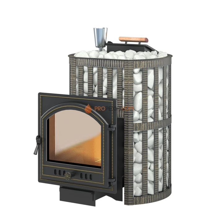 Чугунная печь для бани Везувий Ураган Ковка 16 (205)