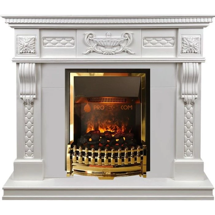 Каминокомплект Dimplex Corsica - Матовый белый (Ширина 1100) с очагом Atherton