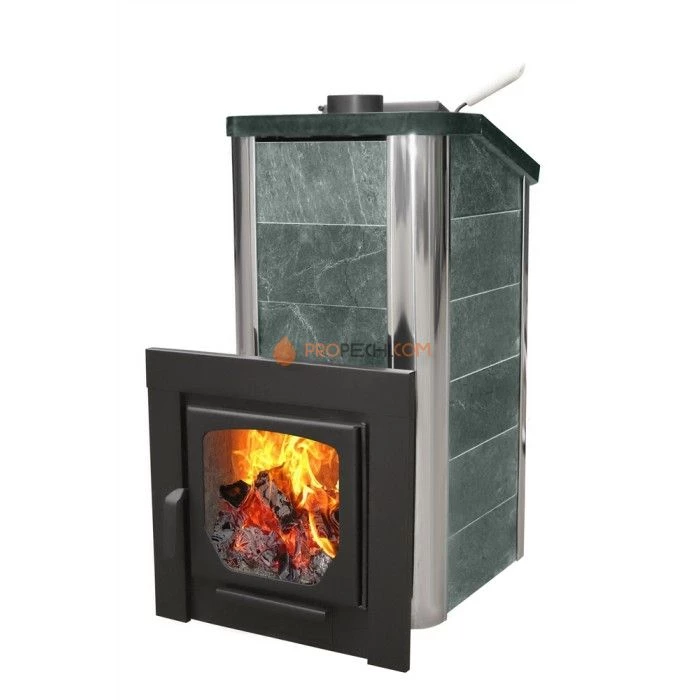 Дровяная печь для бани Варвара ТЕРМА Сказка Талькохлорит (до 24 куб.м)