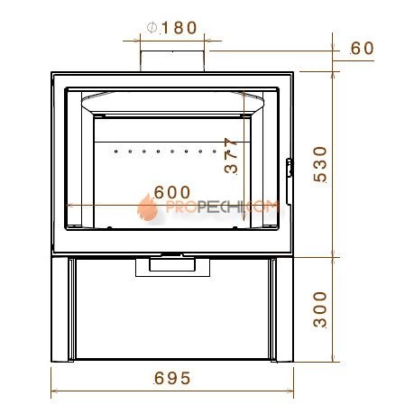 Печь-камин Liseo Castiron LCI 7 GF Stove