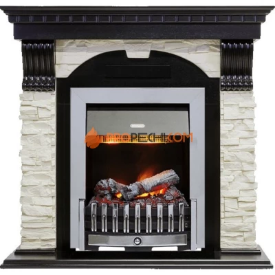 Каминокомплект Dimplex Dublin - Венге / Сланец белый с очагом Danville Chrome FB2