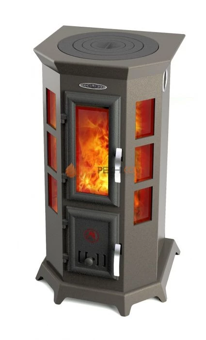 Печь-Камин TMF Статика Секста, черная бронза