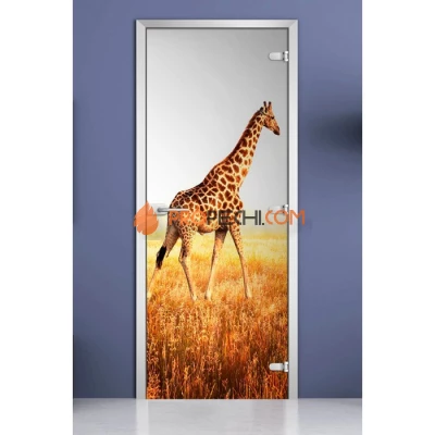 Стеклянная межкомнатная дверь DoorWood с фотопечатью Animals-14, 2000х700 мм