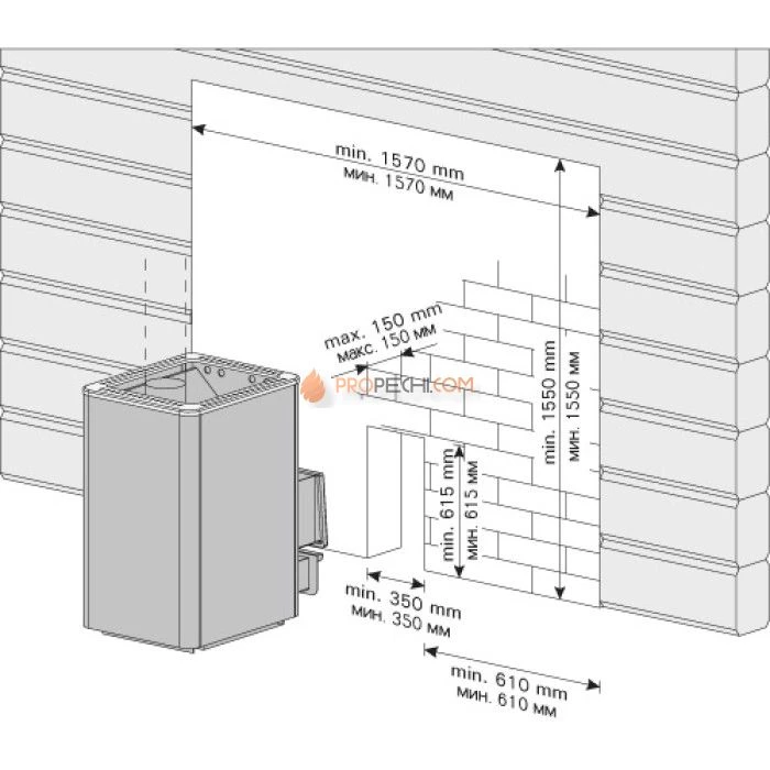 Дровяная печь для бани Harvia 50 SL