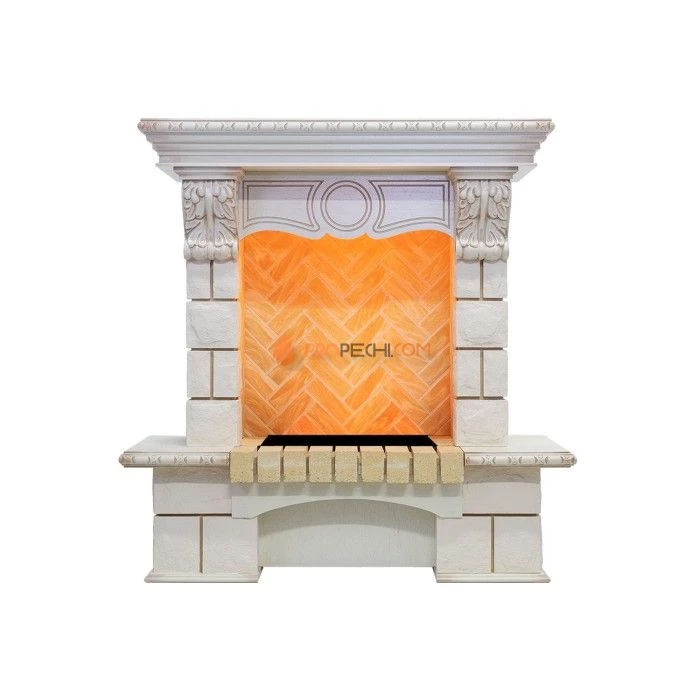 Каминокомплект Dimplex Pierre Luxe - Слоновая кость / Шампань (Высота 975мм) с очагом Cassette 400 NH