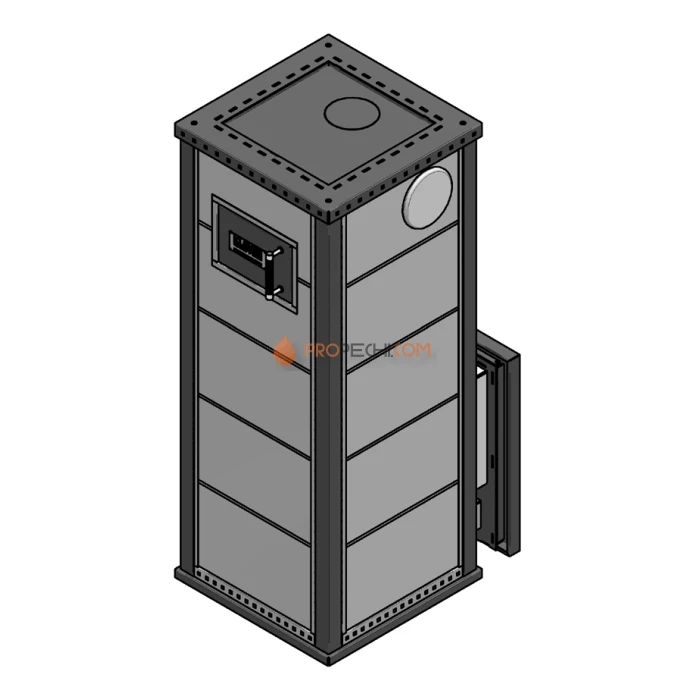 Газовая печь для бани Klover RT 35-RV 310S ( Талькомагнезит Скала, прямые углы )