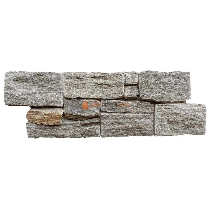 Панель из грубого камня Кварцит серо-зелёный (550х200мм) упак. (4шт/0,44м2)