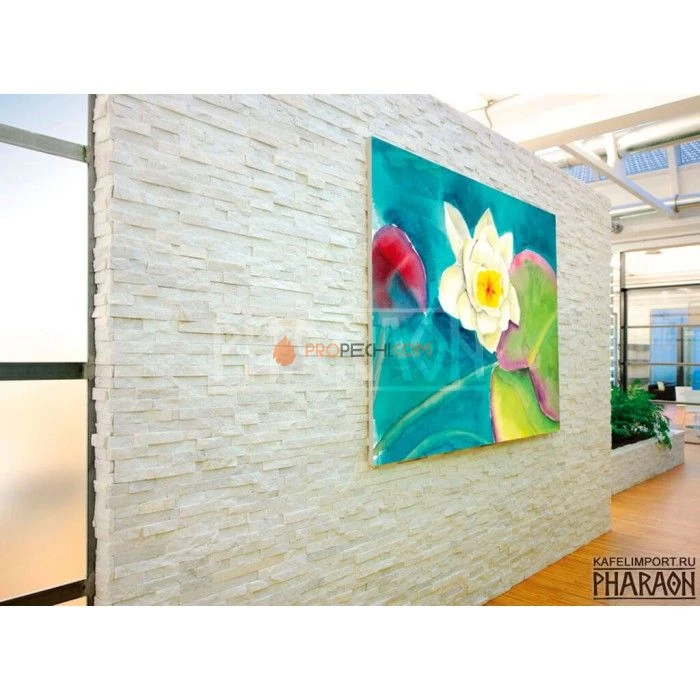 Панель Классик Кварцит Белый (600х150мм) упак. (7шт/0,63м2)