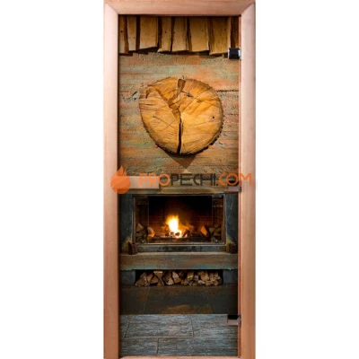 Дверь для бани DoorWood Фотопечать А038, 2100x800 мм