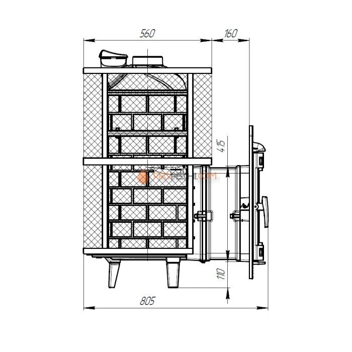 Чугунная печь для бани Атмосфера XL+ сетка нержавейка