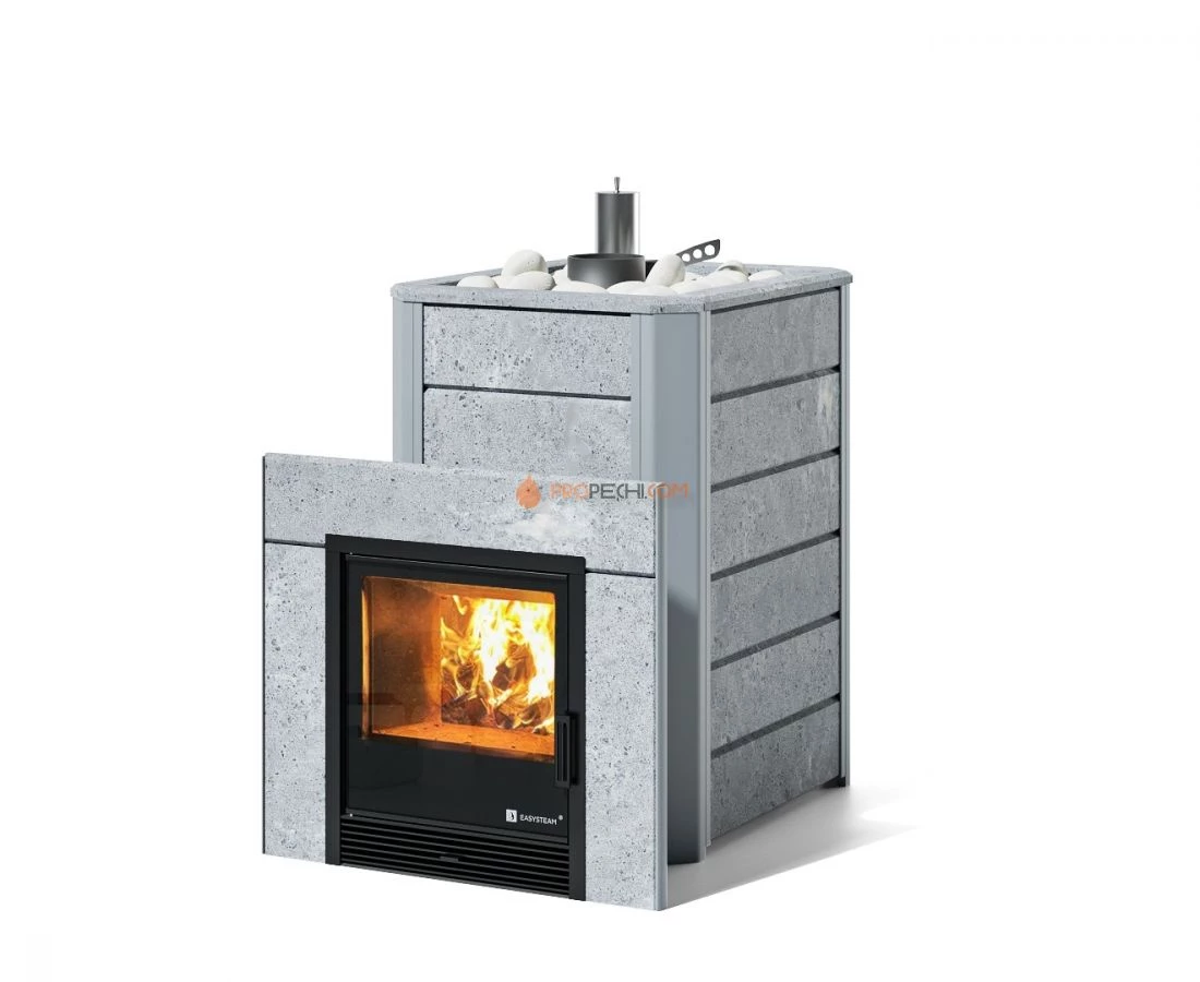 Печь для бани Изистим Ялта 25 К/2024 в облицовке из камня Талькохлорит