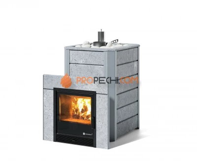 Печь для бани Изистим Ялта 25 К/2024 в облицовке из камня Талькохлорит