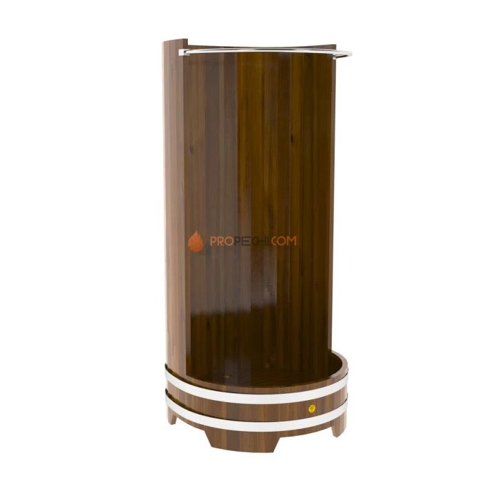 Душевая кабина BentWood с держателем для шторки (лиственница мореная Рустик)