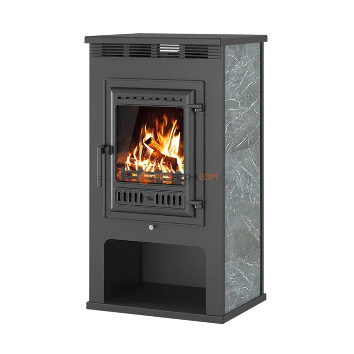 Печь-Камин ASTON 11 кВт (180 м³) d 150мм (Чугунная дверь) Талькохлорит