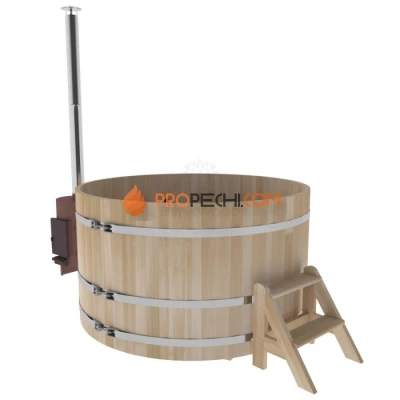 Фурако BentWood из кедра D=1.8 с наружной печкой премиум