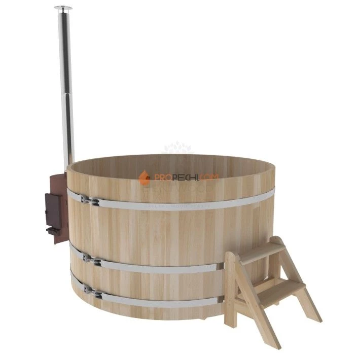 Фурако BentWood из кедра D=1.8 с наружной печкой премиум