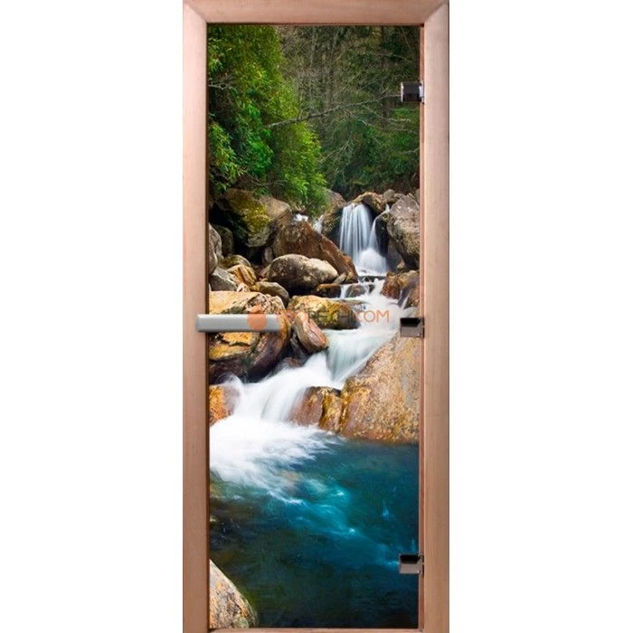 Дверь для бани DoorWood Фотопечать А100, 1700x700 мм