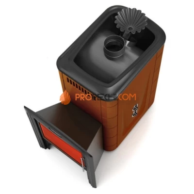 Печь для бани Термофор Ангара 2012 Inox Витра ЗК ТО терракота