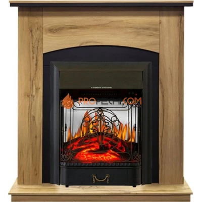 Каминокомплект Royal Flame Barcelona (разборный) - Дуб галифакс с очагом Majestic FX M Black