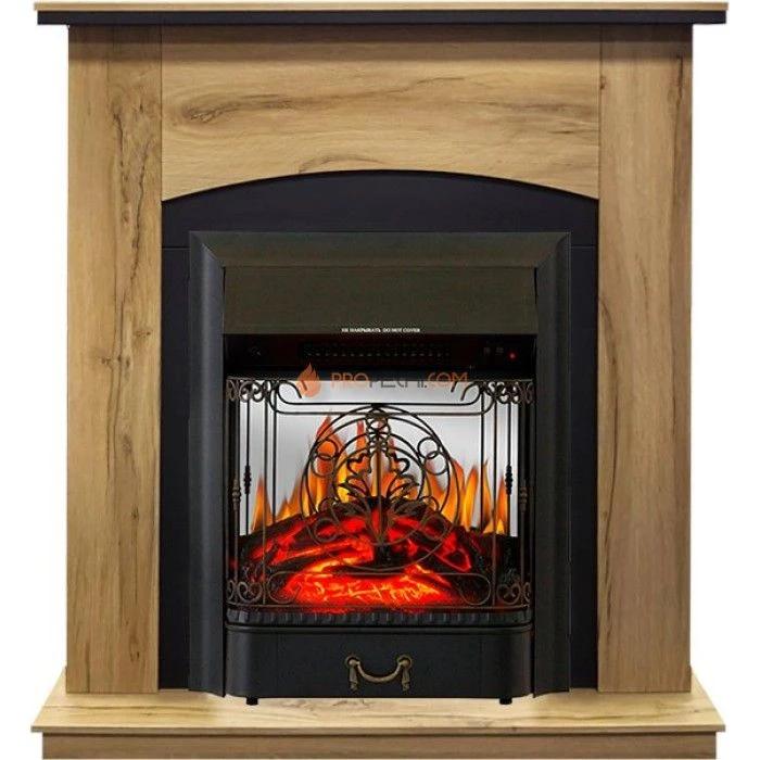 Каминокомплект Royal Flame Barcelona (разборный) - Дуб галифакс с очагом Majestic FX M Black