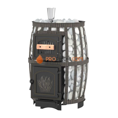 Чугунная печь для бани Везувий Легенда Русский пар Ковка 18 (271) б/в