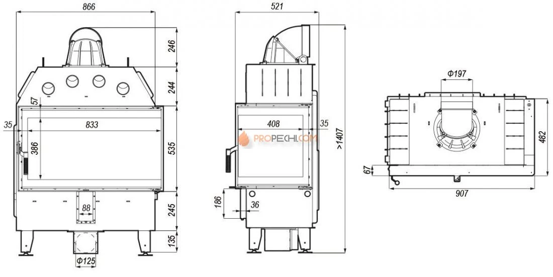 Каминная топка Defro Home Intra ME BP
