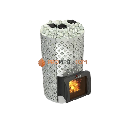 Дровяная банная печь Grill’D Violet World Steel Romb Short Window Max Pro