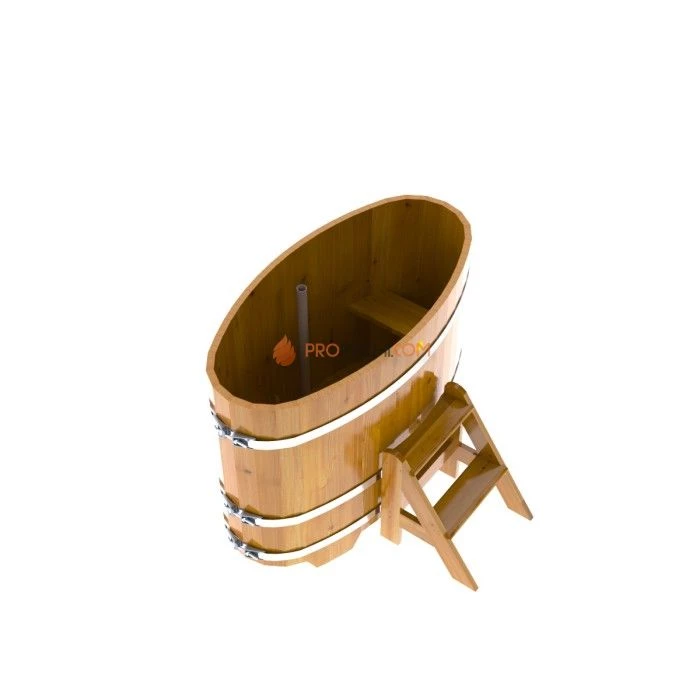 Купель BentWood овальная из натуральной лиственницы 0,69х1,31 Рустик