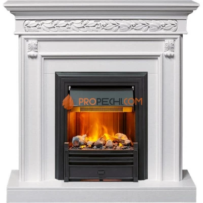 Каминокомплект Dimplex Valletta - Белый (Ширина 1040 мм) с очагом Brookline Black