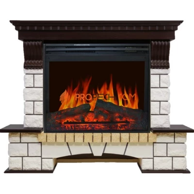 Каминокомплект Royal Flame Pierre - Венге / Белый (Высота 1015мм) с очагом Jupiter FX New