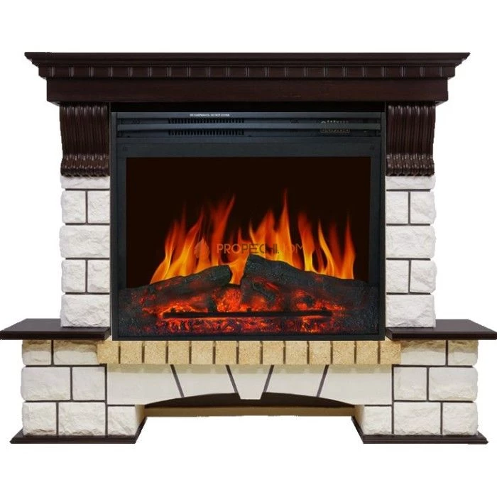 Каминокомплект Royal Flame Pierre - Венге / Белый (Высота 1015мм) с очагом Jupiter FX New