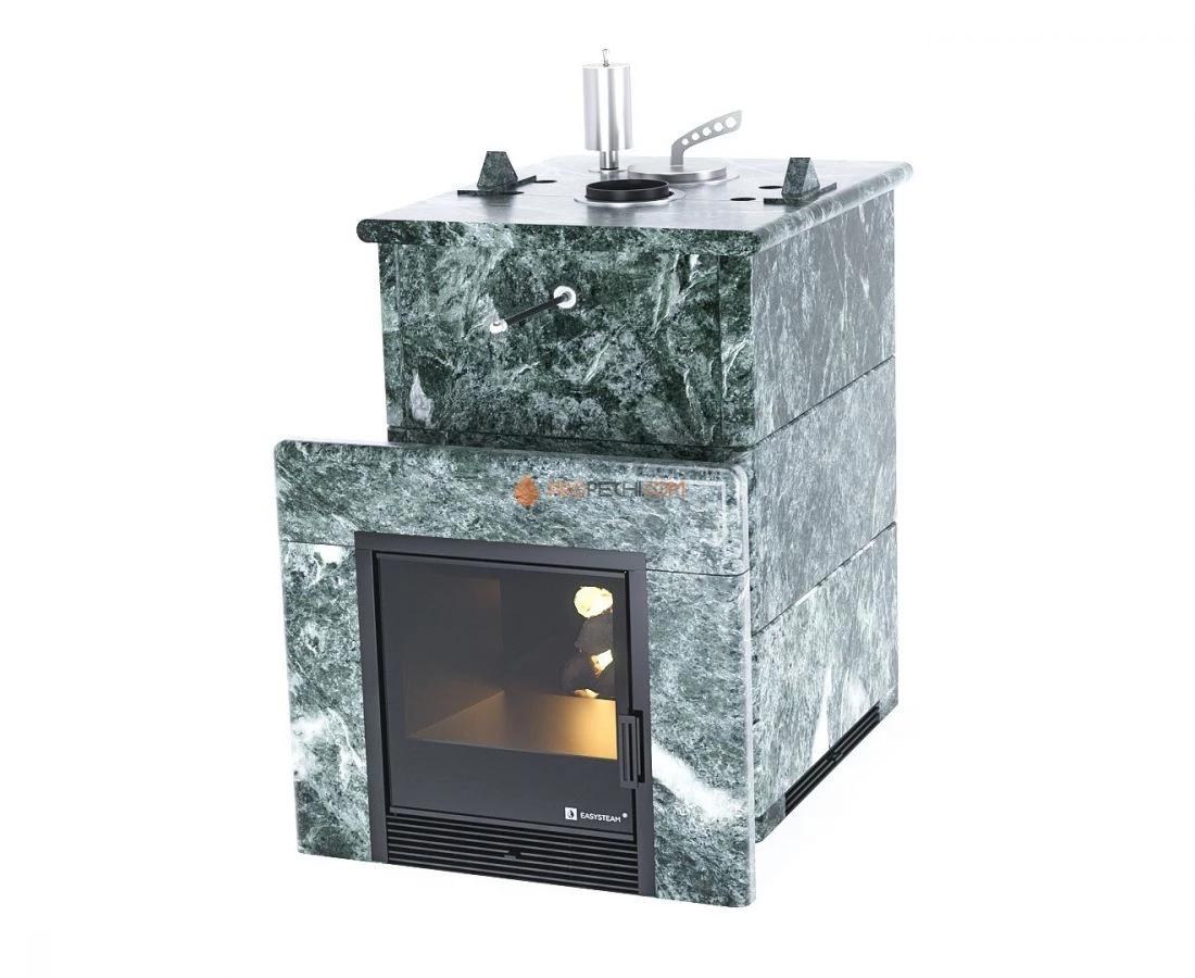 Банная печь Изистим Анапа в полноценном кожухе Змеевик