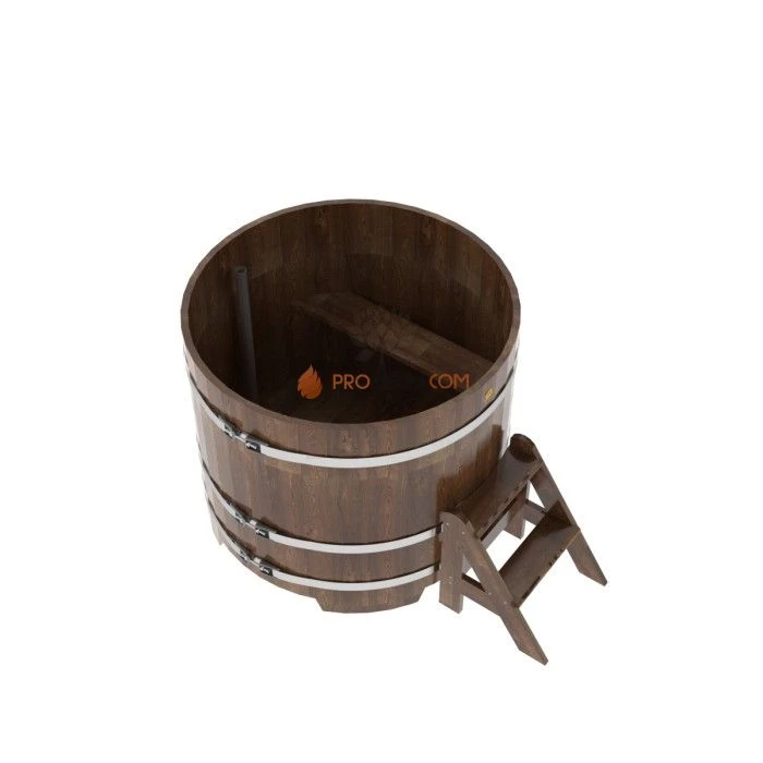 Купель BentWood круглая из сращенных ламелей мореной лиственницы d=1,17