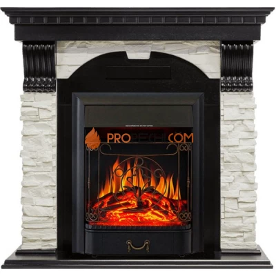Каминокомплект Royal Flame Dublin - Венге / Сланец белый с очагом Majestic FX Black